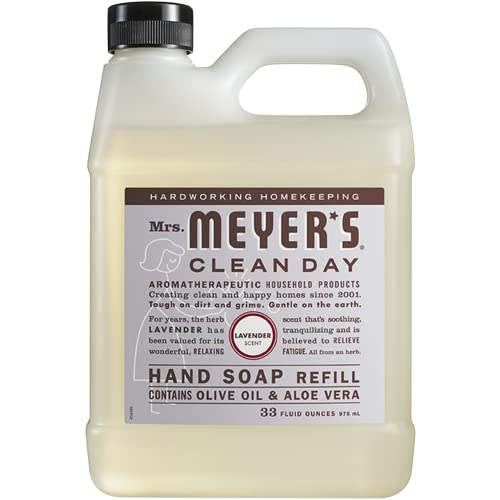Mrs. Meyer's Clean Day Liquid Hand Soap Lavender & Lemon Verbena, 33 Oz Refill (Each) #TOP3