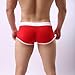 Mens Sports Boxer Briefs Fashion Letter Shorts Pouch High Elastic Close Fitting Panties Breathable Comfort Underpants Red