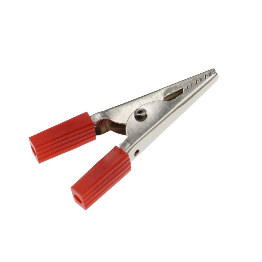 Crocodile Clips 10PCS Insulated Crocodile Clips 35MM 50MM Plastic Handle Cable Lead Testing Metal Alligator(50mm Red)