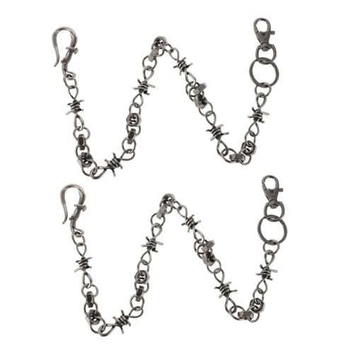 Cadena de metal punk para hombre para evitar looks aburridos con accesorio hip hop doble