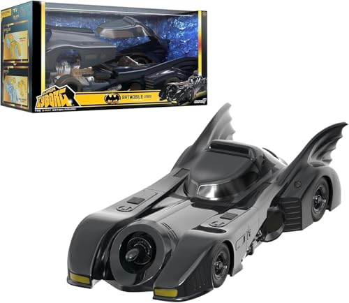 Super7 Super Cyborg Batman Batmobile 1989 (Full Color) - 13' Batman Action Figure Vehicle Classic Movie Collectibles and Retro Toys