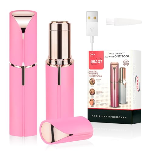 Ya en mundofriki.es: URAQT Depiladora Facial Mujer, Eléctrica Depiladora Cejas USB Recargable, Recortador de cejas portátil con Luz LED, Afeitadora Eléctrica para Mujer Sin Dolor para Cara Nariz Labio (Rosa)