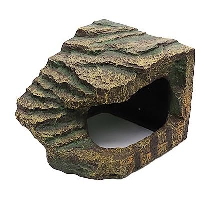 Grottes d'aquarium et cachette de reptile inerte, roches réalistes décor d'angle