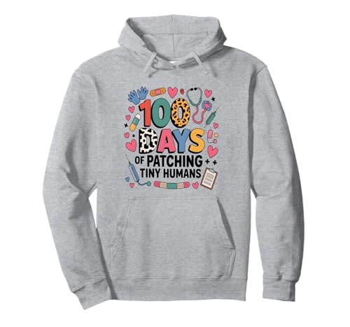 Funny School Nurse 100 DAYS PATCHING TINY HUMANS �A�C�X�p�b�N NP �p�[�J�[