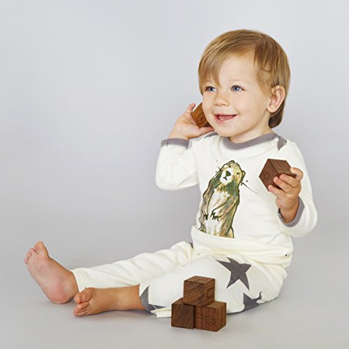 Babysoy Newborn Organic Long Sleeve Animal Print Bodysuit Onesie Romper2