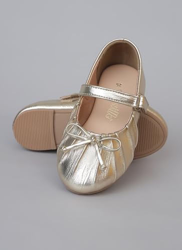Image of Kidsville Girls Single Strap Ballerina Belly Shoes | Lightweight Comfortable Slip-On Ballet Flats | Casual Footwear for Kids Girls