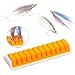 Menolana Fly Fishing Hook Organizer with 11 Slots Container Fishing Lure Hooks Clips Storage Silicone Board, Orange