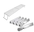 QuliMetal Stainless Steel Warming Rack and SUS304 7636 Flavorizer Bars for Weber GS4 Spirit II 300 and Spirit 300 Series Gas Grills with Front Control Knob