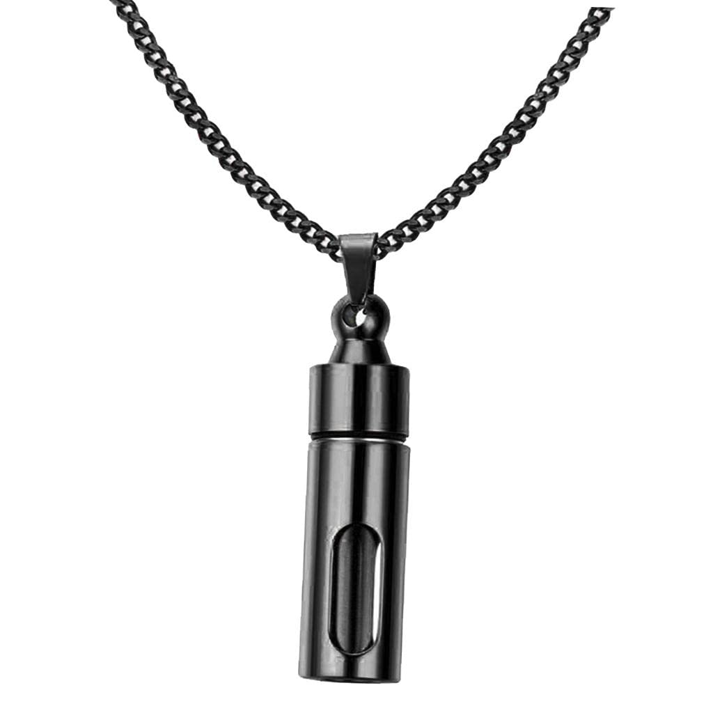 LOOM TREE Stainless Steel Glass Openable Container Tube Urn Pendant Necklace Black (B09ZPHMH2K) Amazon Price History, Amazon Price Tracker