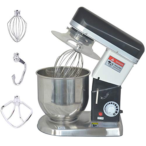 Elektrische Mixer, 7L Planetary Küchenmaschine Kitchen, 500W Knetmaschine Maker 3 Speed Edelstahl Einstellbare Gewerbe…