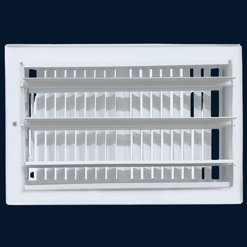 6x12 Inch (Duct Opening) White Air Vent Cover for Wall & Ceiling, One-Way Louvered Register, Solid Steel HVAC Cover by Sierra Grates - Image 9