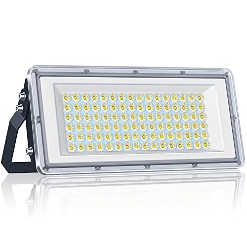 YIQIBRO Projecteur LED Extérieur 100W, 10000LM 7000K, IP67 Imperméable, 85-265V, Éclairage pour Jardin, Terrasse, Garage, Usine