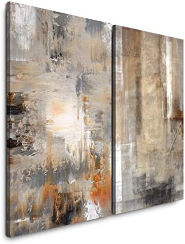 Toile Panoramique Abstraite 120x60cm - Impression D'Art Moderne | Déco Murale Salon/Chambre