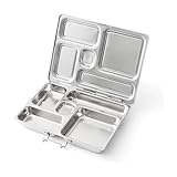 PlanetBox ROVER Classic Stainless Steel Bento Lunch Box with 5 Compartments (P5000N)