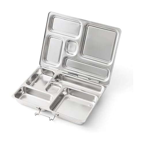 PLANETBOX ROVER Classic Stainless Steel Bento Lunch Box With 5 Compartments For Adults And Kids (P5000N), 1 pounds