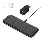 3 MODOS DE CARGA: El modo de 7.5W es para iPhone 11/11 Pro / 11 Pro Max / XS MAX / XS / XR / X / 8/8 plus con el último sistema iOS; El modo de 10W es para Samsung Galaxy Note10/Note10+/S10/S10+/S10E/S9/S9+/S8/S7/Note 9/Note 8, etc. El modo de carga de 5 W funciona en cualquier dispositivo Qi-enabled.