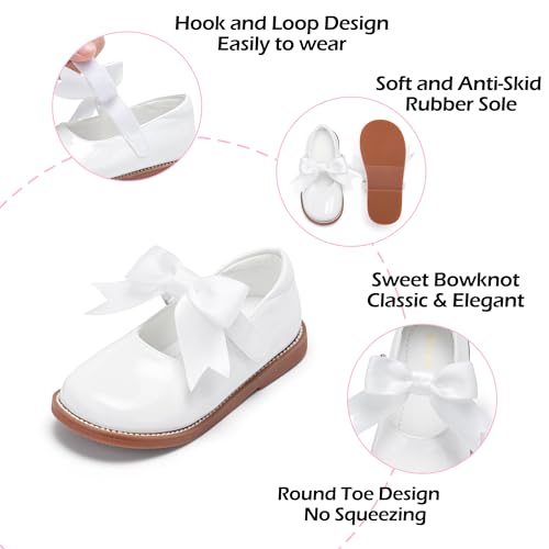 Image of PHIRAMIN Toddler Girl Mary Jane Dress Shoes-Little Girl School Uniform Shoes for Wedding Party