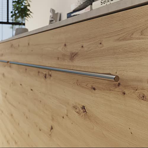 SMARTBett Schrankbett Standard 90x200 120x200 140x200 160x200 Bettschrank Wandbett Beton/Wildeiche 140 Horizontal – Bild 7