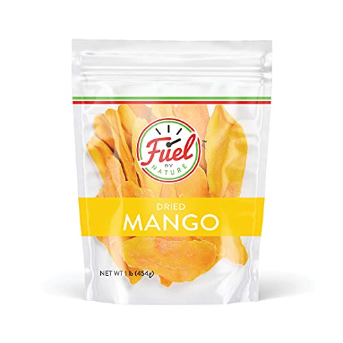 Dried Mango Slices by Fuel By Nature, Healthy High Energy Snacks, Mango Slices, Mango Dried Fruit Bulk, 1 lb Bag of Dried Mangos Made from Philippine Dried Mangoes, Fresh Fruit, Dried Mango Bulk