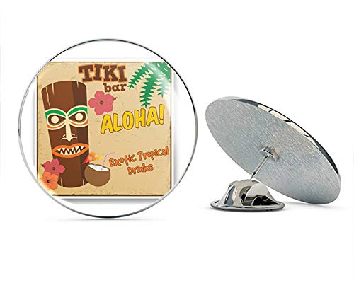 Aloha Tiki Bar Hawaii Round Metal 0.75