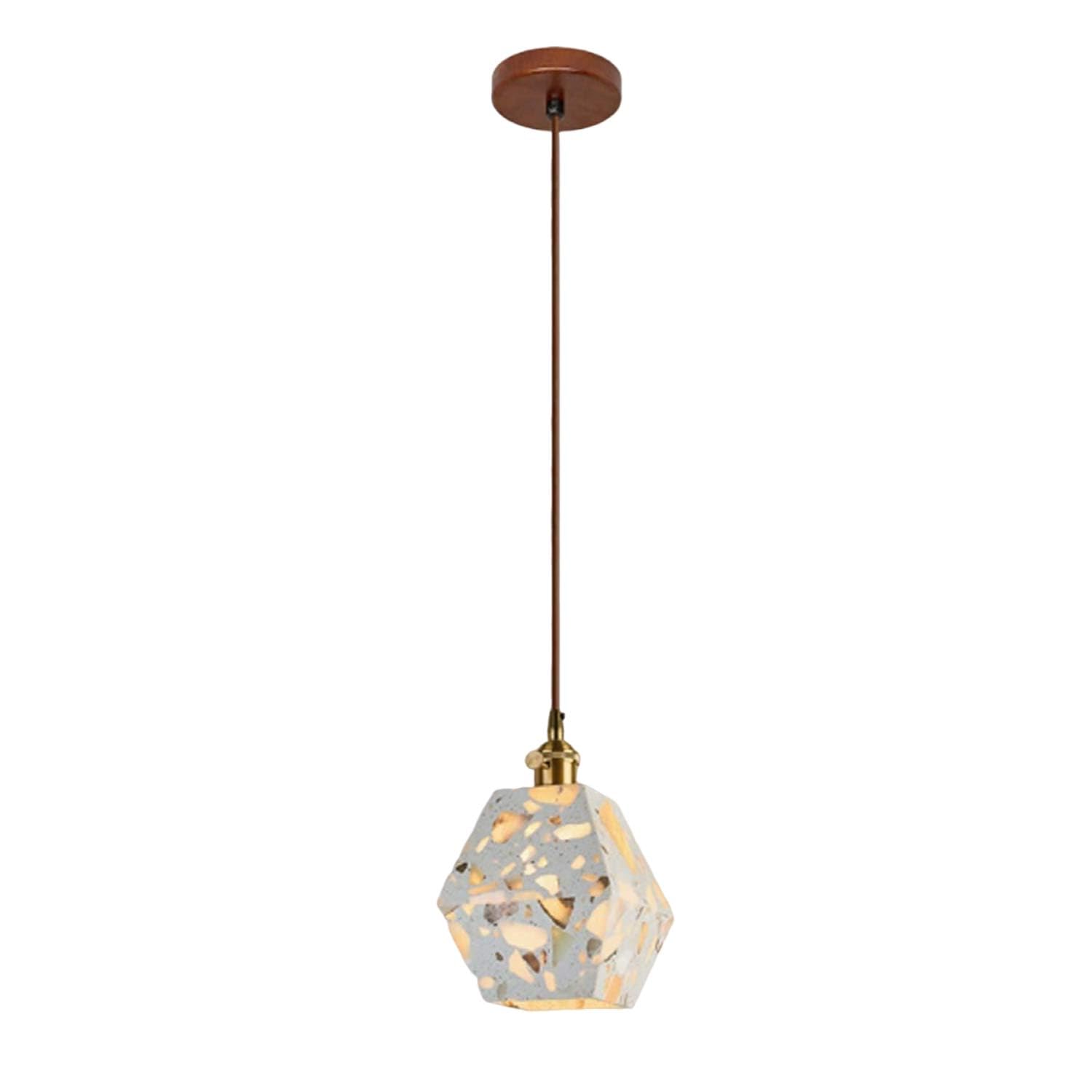 USMJQVZ Modern Minimalist Terrazzo Pendant Lights Kitchen Island,Farmhouse Adjustable Pendant Light Fixtures, Modern Gold Metal Hanging Lighting, Chandelier For Bathroom Bedroom Dining Room