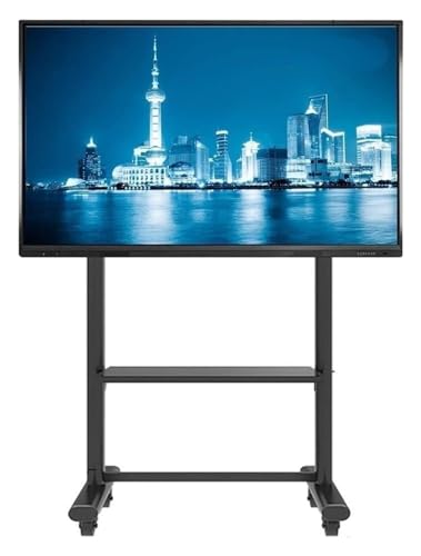 Soporte móvil para TV de 55 a 85 pulgadas en acero negro miniatura 1