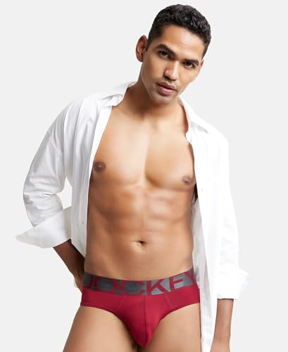 Image of Jockey IC27 Men's Tactel Microfiber Elastane Stretch Solid Brief with Moisture Move Treatment