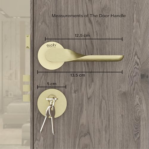 Image of GLOXY Mortise Door Locks for Main Door Lock for Main & Internal Door in Residential & Commercial with 3 Brass Key for Kitchen, Balcony |Antique Finish (2 Years Warranty, Pack of 1)