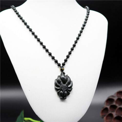 Obsidian Crystal Nine Tail Fox Necklace Amulet Pendant With Bead Chain For Wen Or Women (Rainbow Fox) #TOP5