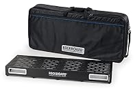 Pedalboard with gig bag Pedal board: colour: black (powder-coated) Material: aluminiumfor 20 to 30 effects pedals (depending on size) slotted surface design for easy pedal mountingmounting point for Rockboard LED Light (Not included) Width: 1002mmDep...