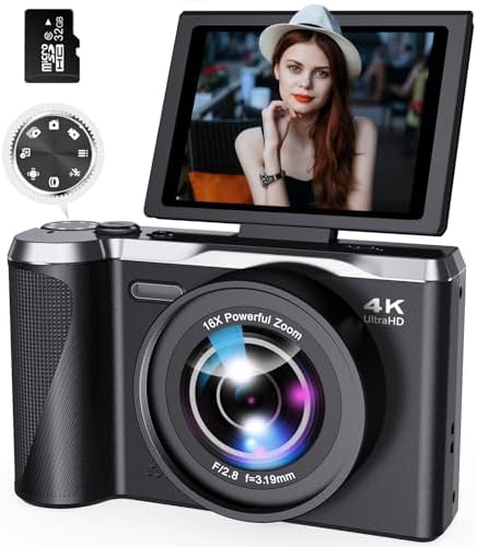 Digital Camera 4K for Photography and Video, 56MP Autofocus Vlogg...