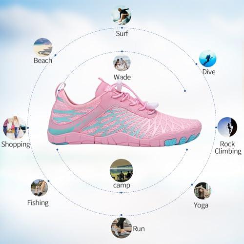 Image of Hike Barefoot Shoes for Womens Men Footwear,Pro Healthy&Non-Slip Water Shoe for Women Men, Wide Toe Running Shoes Boots Sneakers Unisex Designed for Walking,Running&Swimming Yoga, and Water Sports