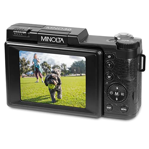 Image of Minolta MND30 30 MP / 2.7K Ultra HD Digital Camera (Black)