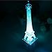 10 Inch LED Light Up Eiffel Tower, Built-in Color Changing Night Light, Battery Included Desk Lamp Centerpiece Cake Topper Decoration Gift