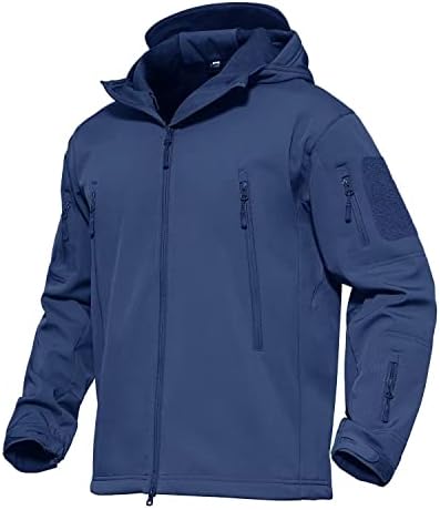 MAGCOMSEN Rain Jacket Men Warterproof Jacket Men with Hood Tactical Jackets for Men Military Soft Shell Jacket Men Snow Jacket Ski Jacket Work Jacket