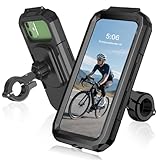 ENONEO Soporte Movil Moto Impermeable 360°Rotación Universal Soporte Movil Bicicleta con Pantalla Táctil Sensible Anti Vibración Soporte Telefono Montaña 5.5-6.8"
