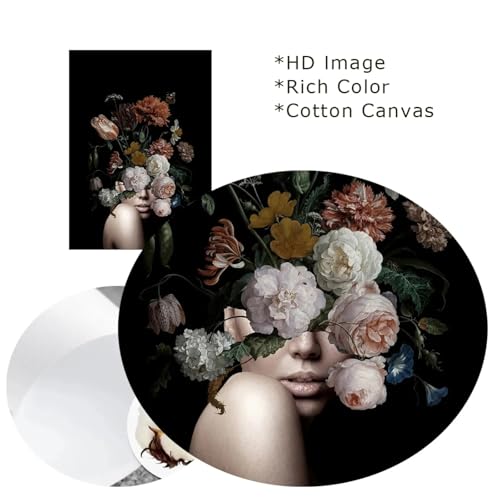 Affiche de fleur vintage grand format sans cadre 70x90