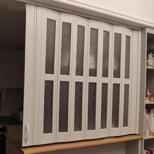 Porte accordéon en PVC pour gagner de la place, séparation pliante de pièce avec poignée
