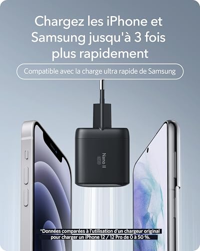 Chargeur USB C ANKER Nano II Technologie GaN II Charge rapide - vue 6