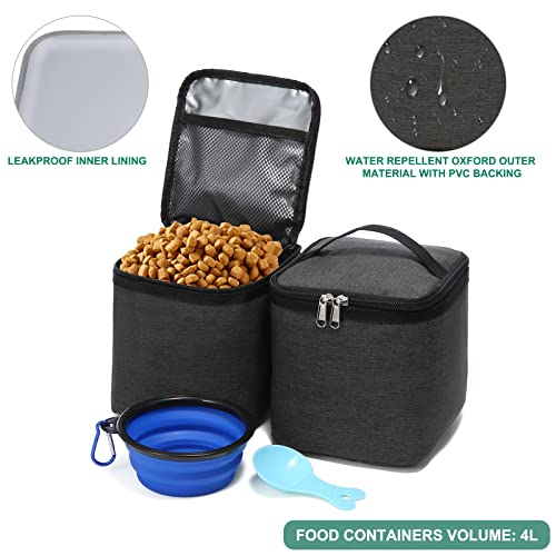 Dog Travel Bag for Supplies Sucipi 7 PC Set Dog Travel Backpack Airline Approved Tote Organizer with Pet First Aid Pouch… - Image 4