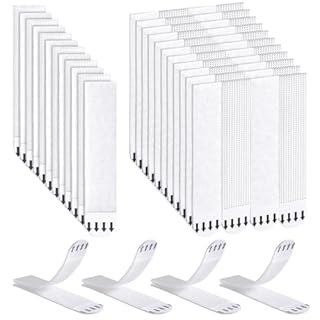 Ainiv 32-Pairs(64 Strips) Adhesive Picture Hanging Strips, Large 93x19mm Double Side Hook Loop Mounting Tapes for Photo Frame, Damage Free Removable Wall Adhesive Strips for Poster Picture Hanger