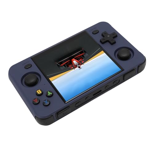 Consola de Juego de Mano, Consola de Juegos de Mano de 4 Pulgadas Corriente de de Origen Seguro con Rockero para Emuladores 3D de 64 bits de 64 bits (Blue)