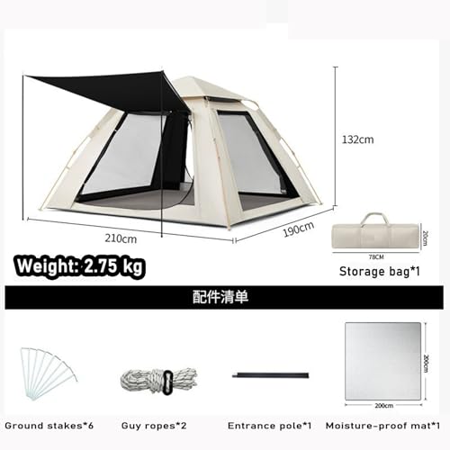 Carpa Pop Up para Camping 1 Persona, 2 Puertas y 2 Ventanas miniatura 2