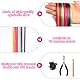 Bunte Haarverlängerungs Set 100 Stück Haarsträhnen Kinder Haarsträhnen Zum Einklipsen mit Zange Häkchen Ponytail Braids Clip Farbige Haarverlängerung für Frauen Party Festival Dekoration