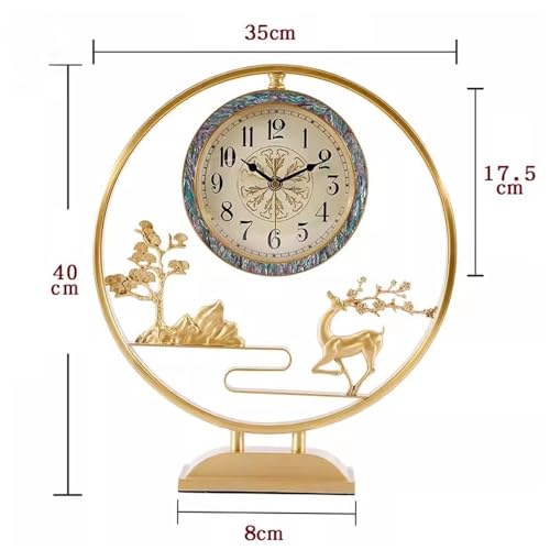 Relojes de mesa de latón analógicos para decoración de salones 3