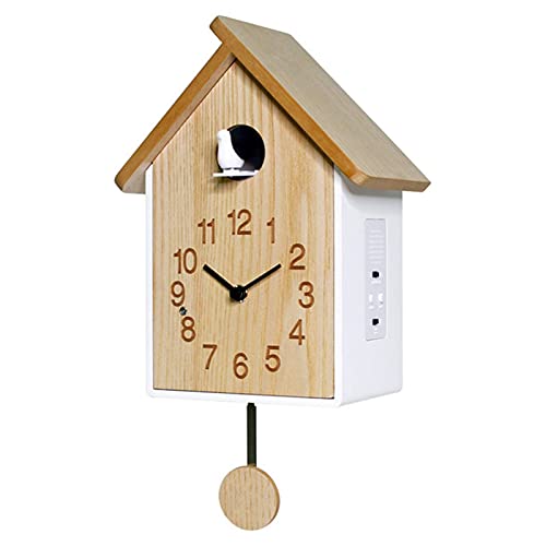Horloge Coucou Murale Avec Pendule - MDF - Carillon 7h-21h - Piles C Non Incluses