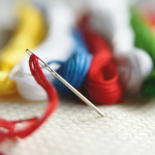 Image of Deshionew 16 PCS Strong Large Eye Blunt Needles Multiple Size Sewing Needles Yarn Needle Darning Needle Wool Crochet Needles Bent-end Tapestry Needle for Sewing Up Knitting Crochet DIY Project