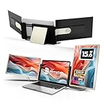 Domyfan Écran Portable 15.6" Triple Moniteur pour Ordinateur Portable 120% sRGB FHD 1080P Convient à Toutes Les Tailles Laptop attaché Type-C USB HDMI plug and play, Pour Mac, Windows, Chrome, Android