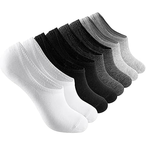 Intgoodluckycc No Show Socks Womens, Short No Slip Low Cut Socks, Invisible Liner Socks for Women 6-9 (8 Pairs (2 White/2 Black/2 Dark Grey/2 Light Grey)) Cover