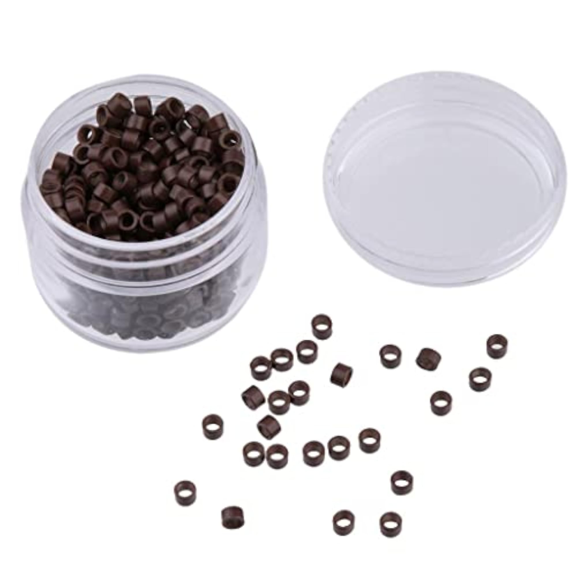 3mm Silicone Lined Micro Rings Beads for I Tip Extensions